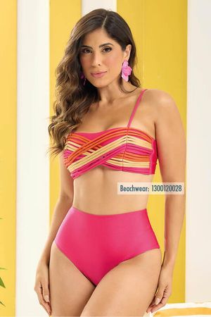 Beachwear Biquini Com Vieses No Busto