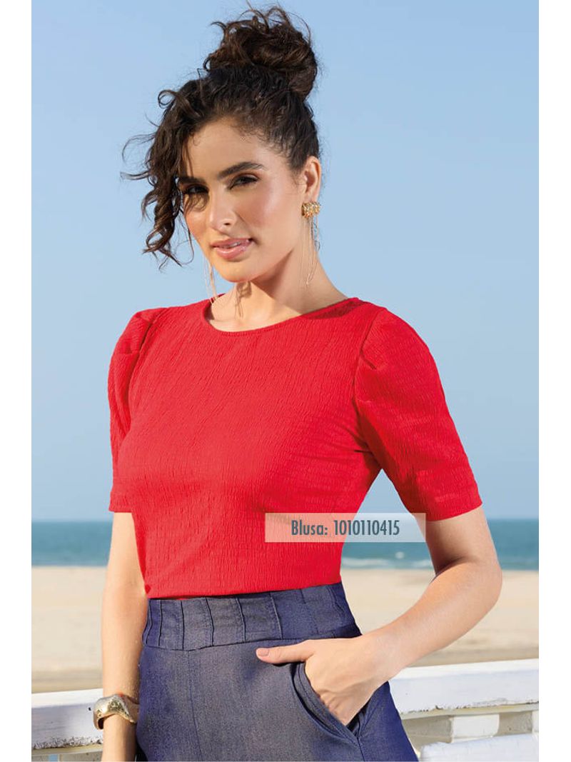 Blusa-Baby-Look-Lisa-De-Malha-Diferenciada-Vermelho-M