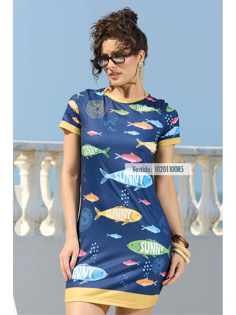 Vestido-T-dress-Manga-Curta-Estampado-M