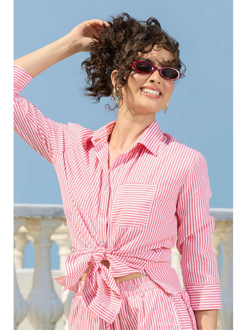 Blusa-Camisa-Listrada-Manga-3-4-Vermelho-42