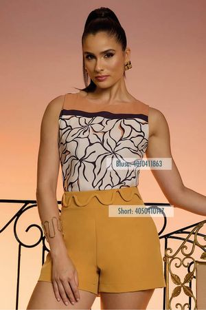 Short Com Cos Decorativo