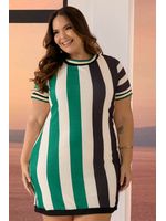 Vestido-Manga-Curta-Com-Detalhes-Bicolor-Verde-P