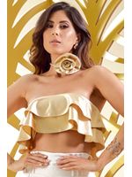 Blusa-Top-Babados-Dourado-Gg