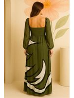 Vestido-Longo-Com-Mangas-E-Busto-Drapeado-Estampado-Gg