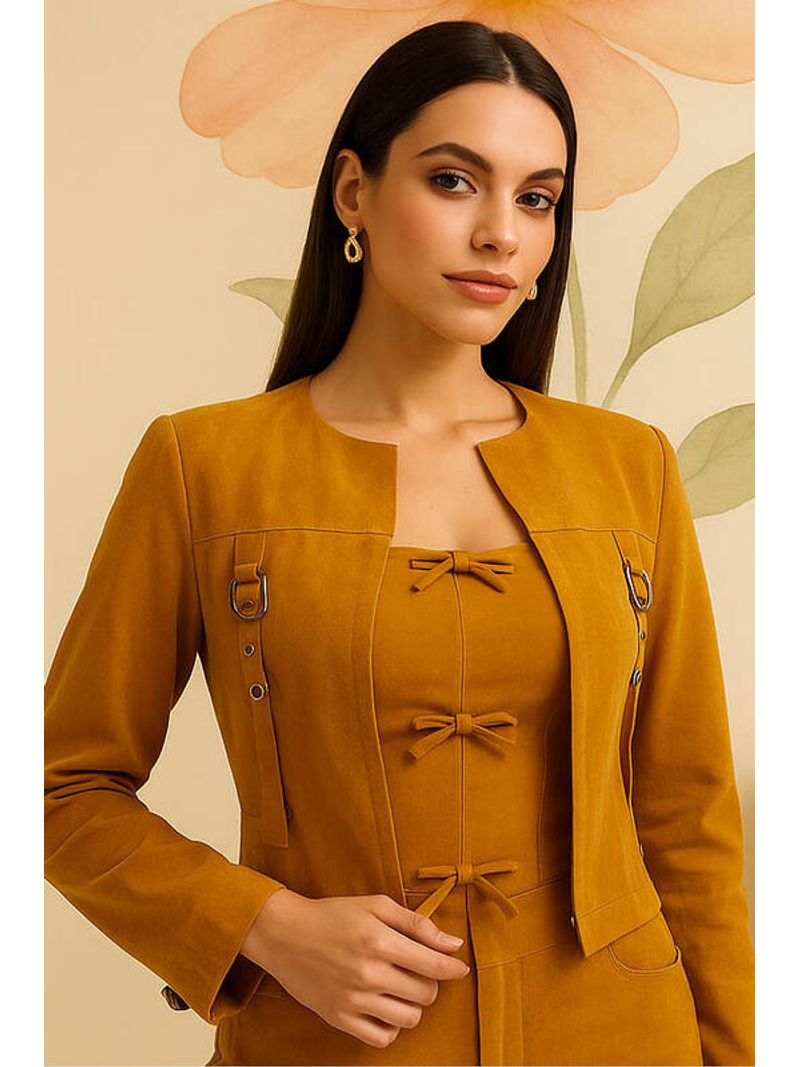 Outwear-Jaqueta-Curta-Com-Manga-Longa-E-Fivela-Mostarda-36