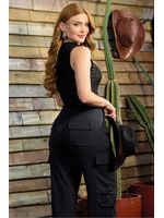 Blusa-Gola-Alta-Com-Aplic-De-Perolas-Prateadas-Preto-M