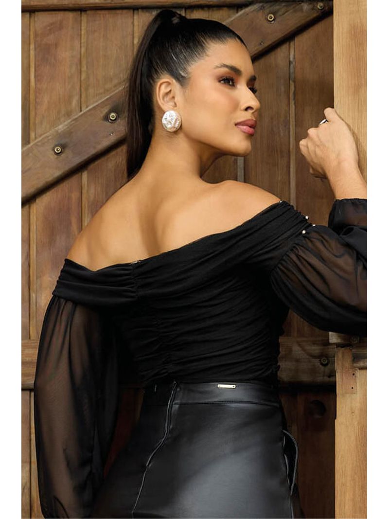 Blusa-Com-Drapeado-E-Aplicacoes-De-Bola-Preto-Pp