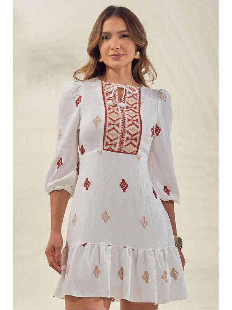 Vestido--Curto-Com-Manga-3-4-Off-White-46