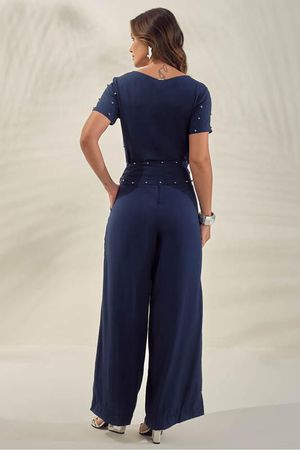 Calca Pantalona Com Faixa