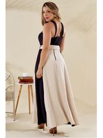 Vestido-Longo-Bicolor-Transpassado-Com-Cinto-Bege-46