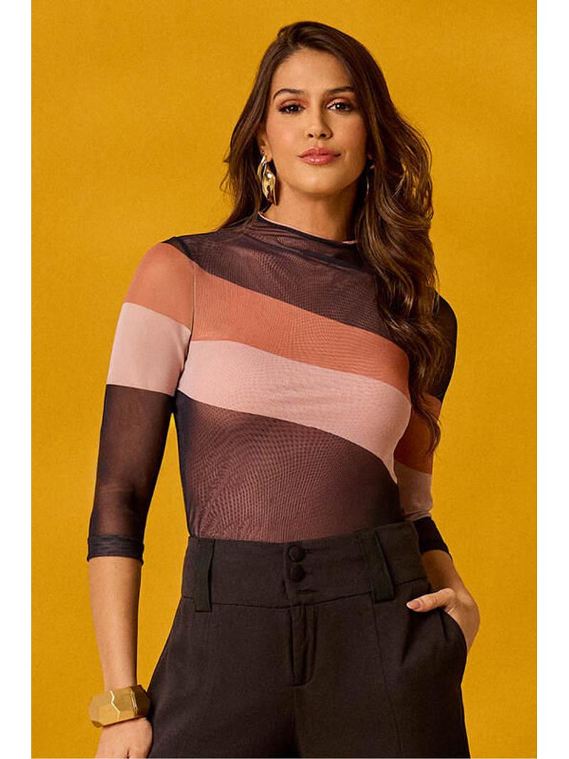 Blusa-Manga-3-4-De-Tule-Marinho-Xg