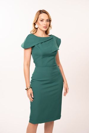 Vestido Plano Com Dobraduras