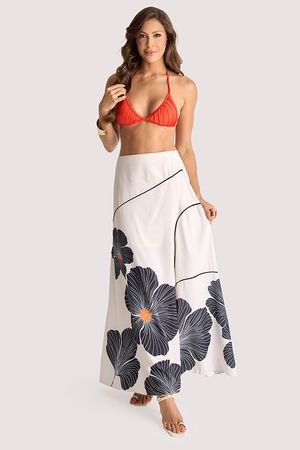 Saia Longa Com Recortes E Vivos